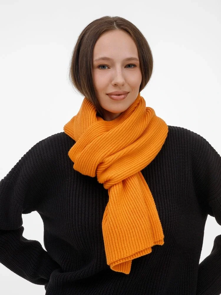 Шарф Nobilis Mono, оранжевый (абрикос) - фото 6