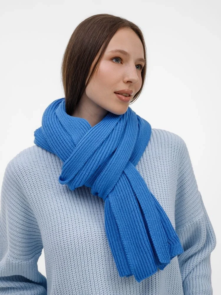 Шарф Nobilis Mono, синий (аква) - фото 5