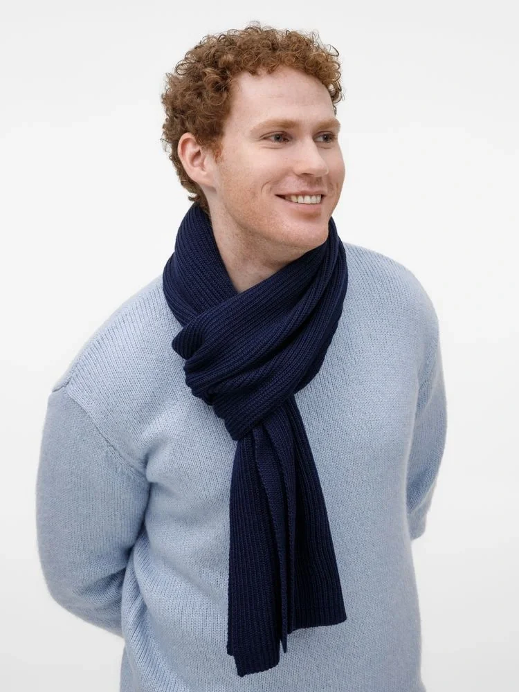 Шарф Nobilis Mono, темно-синий - фото 5