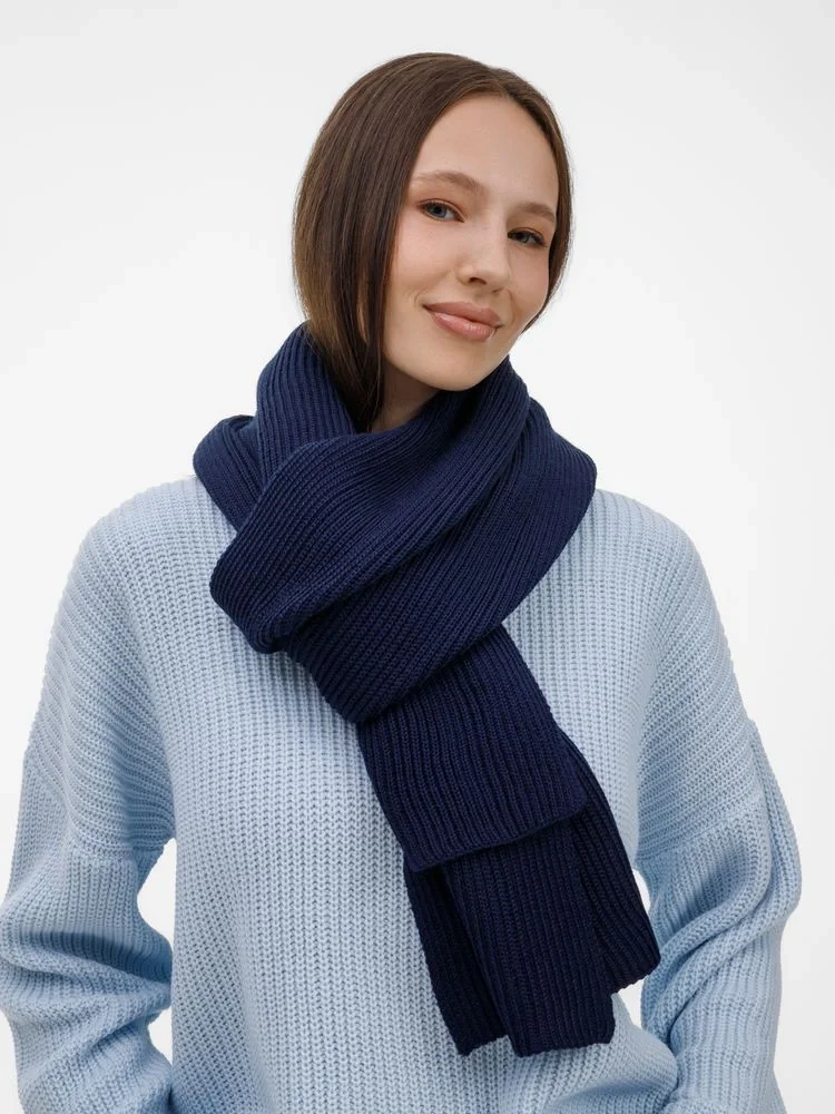 Шарф Nobilis Mono, темно-синий - фото 6