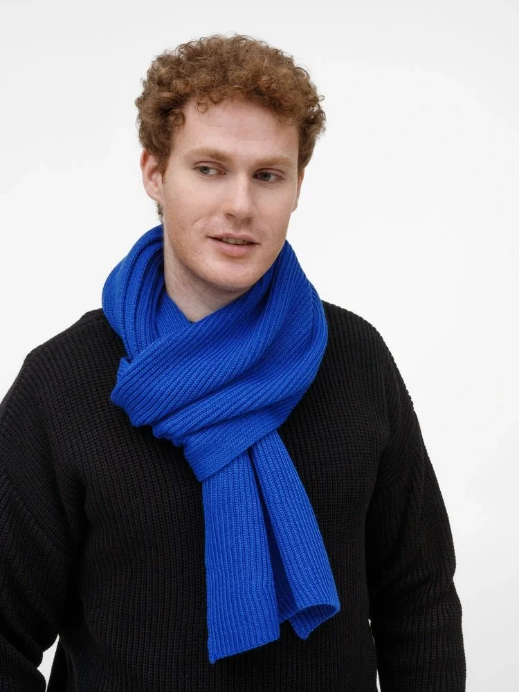 Шарф Nobilis Mono, ярко-синий - фото 5
