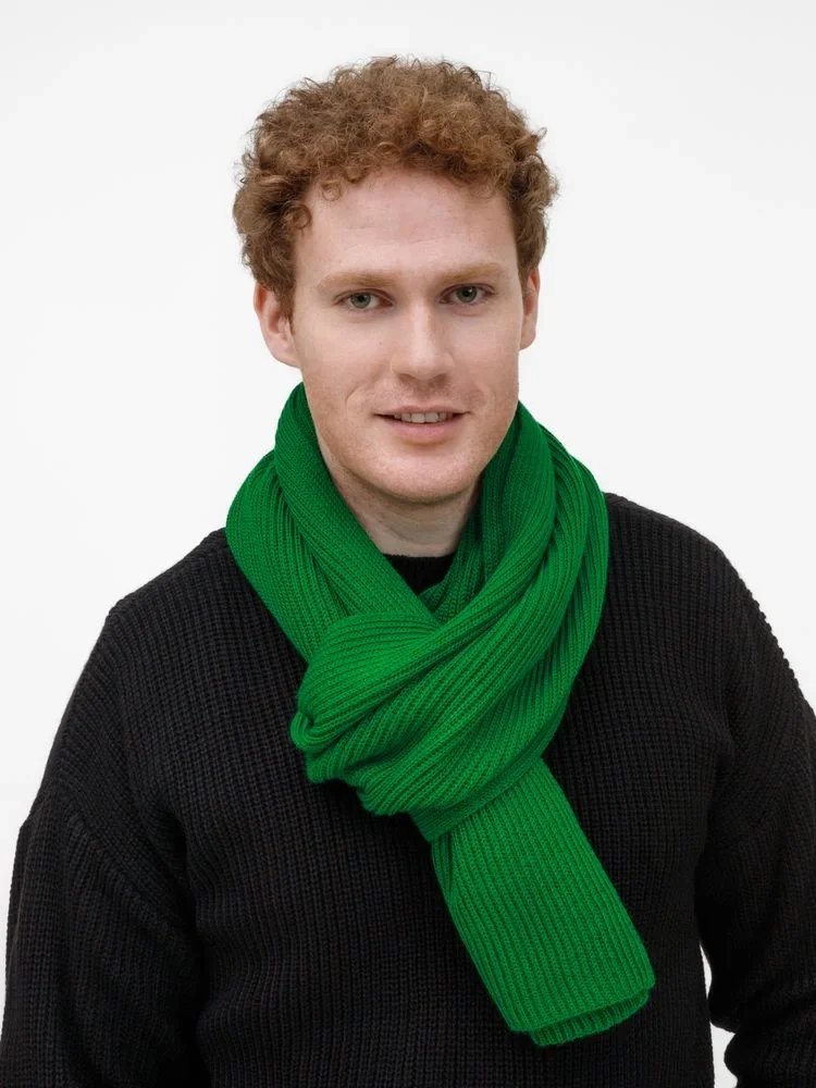 Шарф Nobilis Mono, ярко-зеленый - фото 5