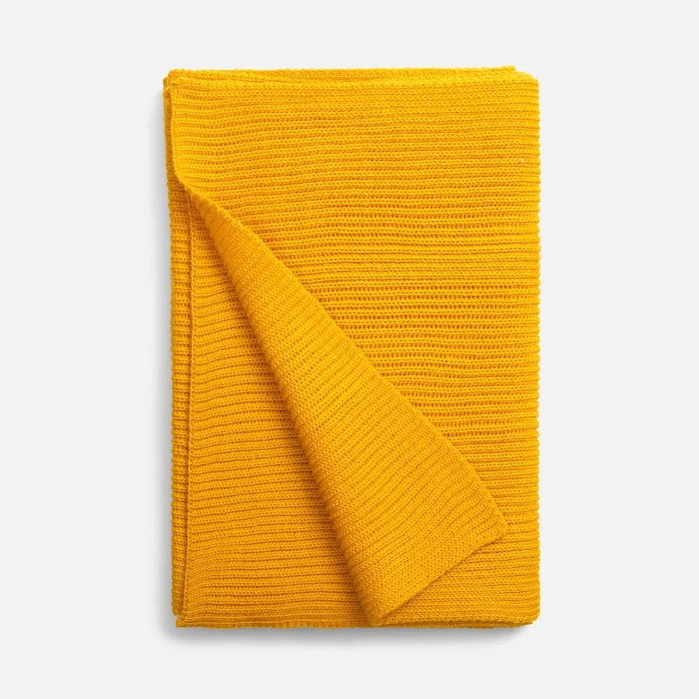 Шарф Nobilis Mono, желтый (медовый) - фото 2