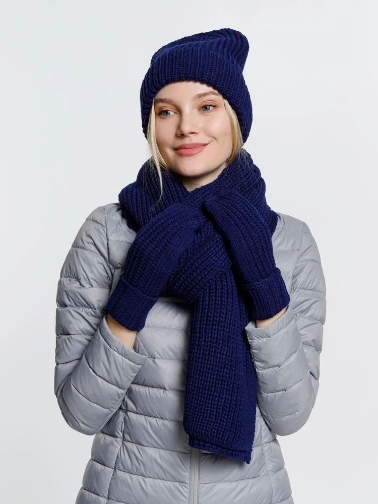 Шарф Nordkyn, темно-синий - фото 7