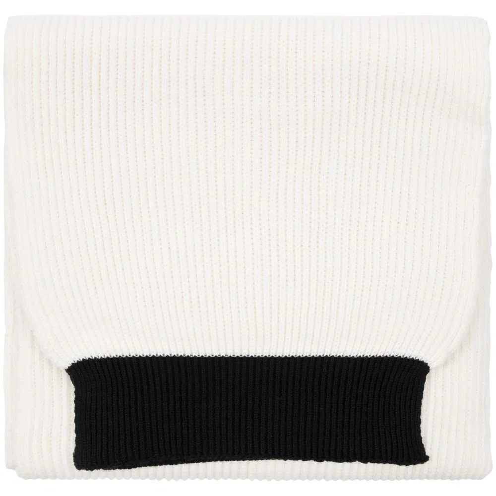 Шарф Snappy, белый с черным - фото 1