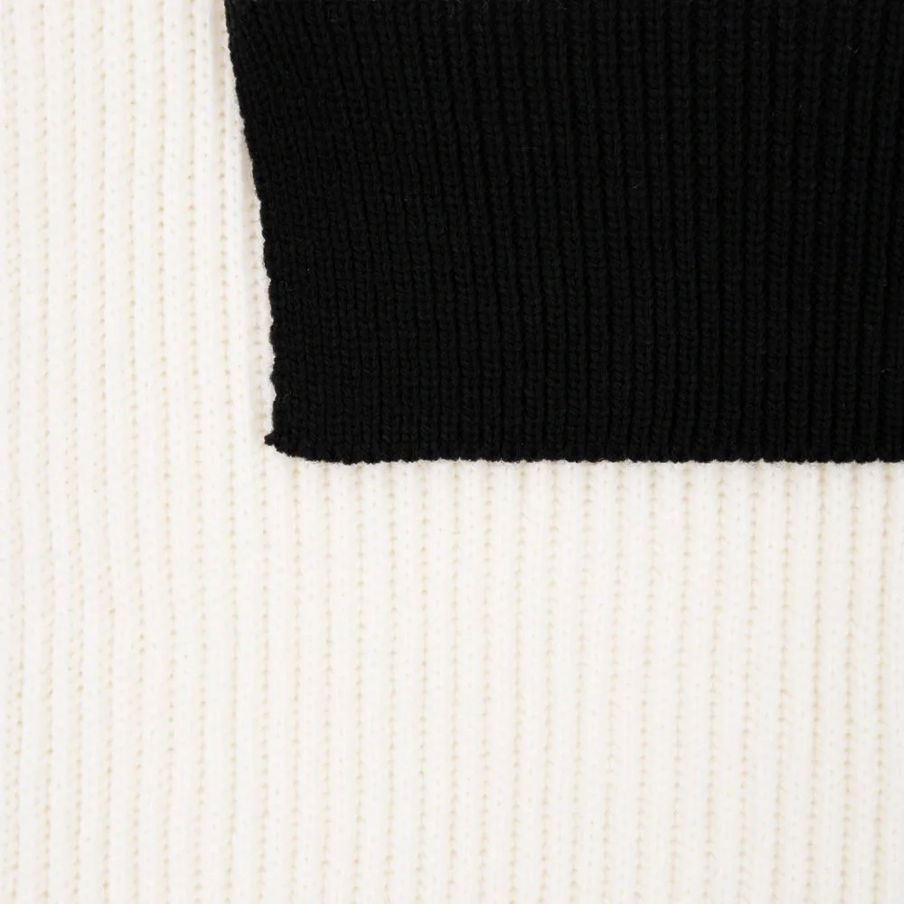 Шарф Snappy, белый с черным - фото 2