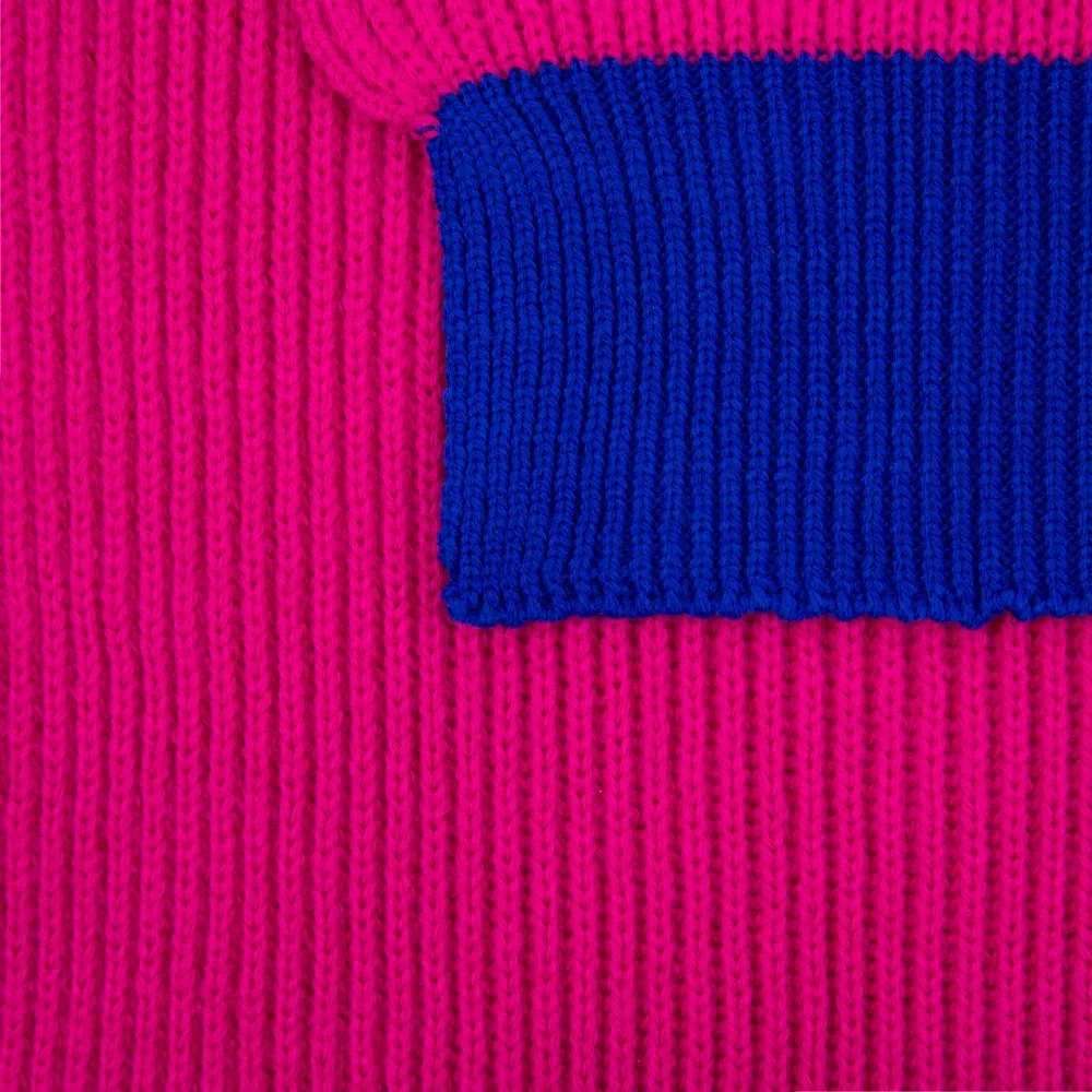 Шарф Snappy, фуксия с синим - фото 2