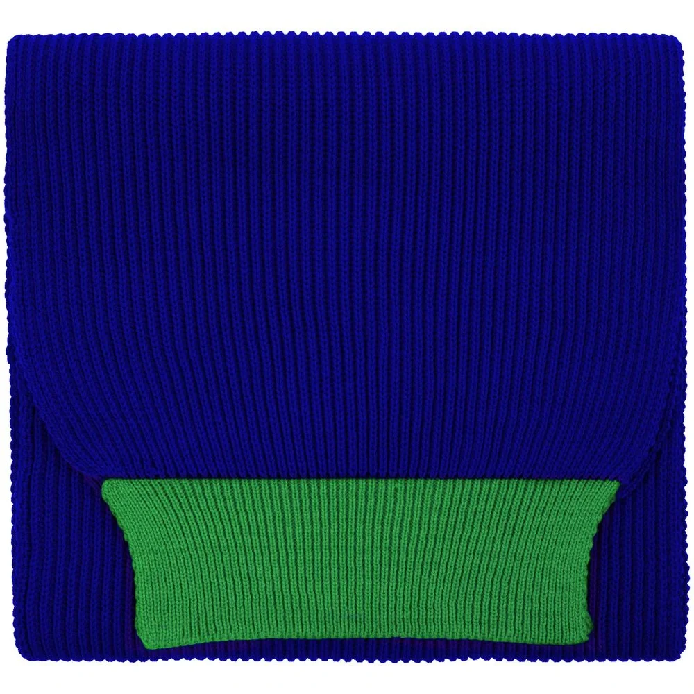 Шарф Snappy, синий с зеленым - фото 1