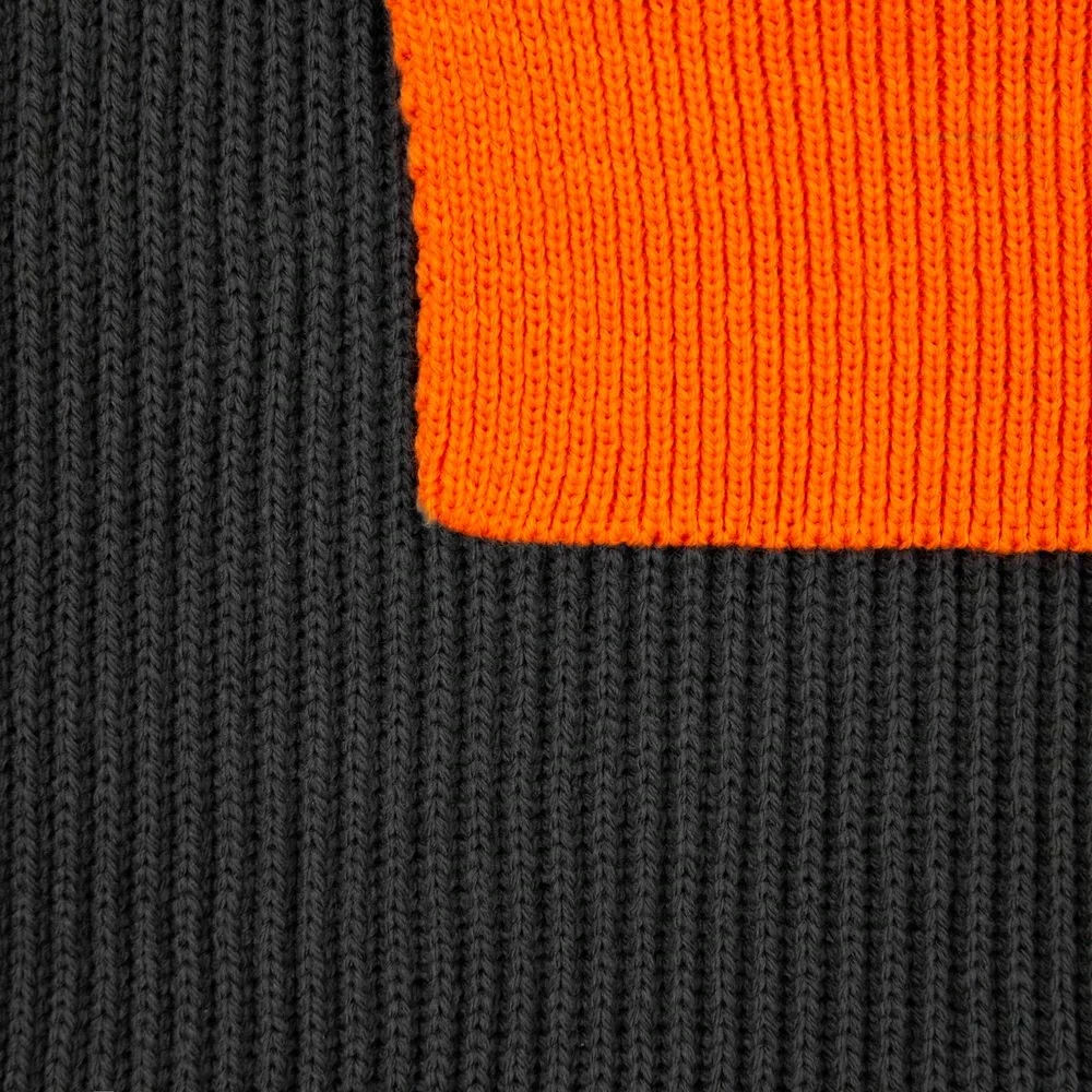 Шарф Snappy, темно-серый с оранжевым - фото 2