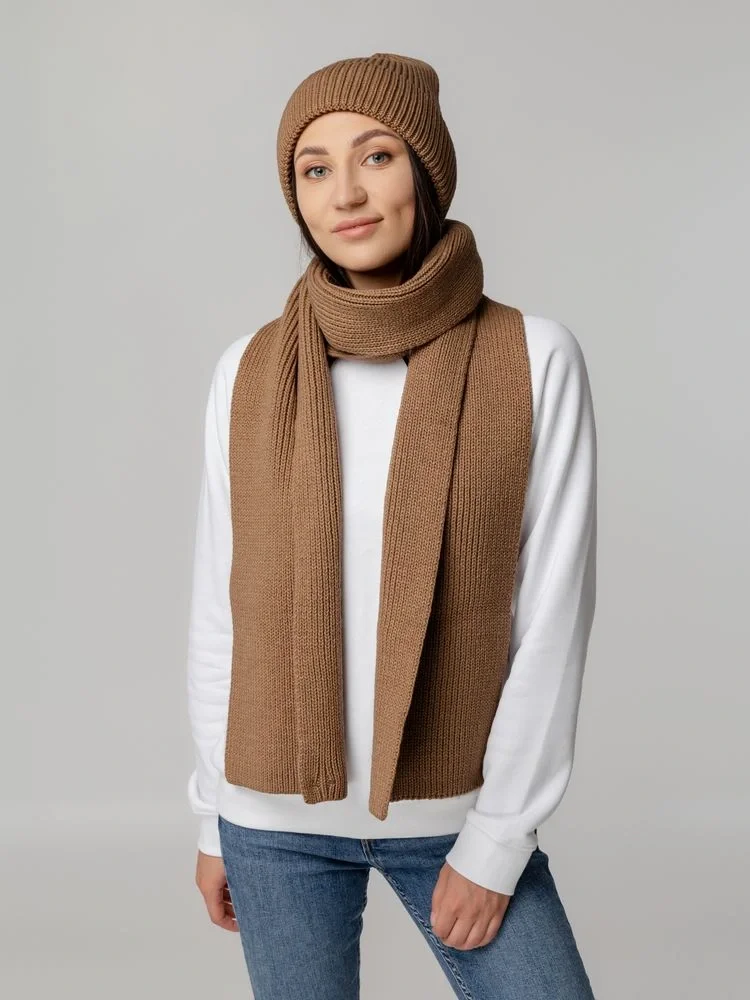 Шарф Tommi, бежевый меланж - фото 7