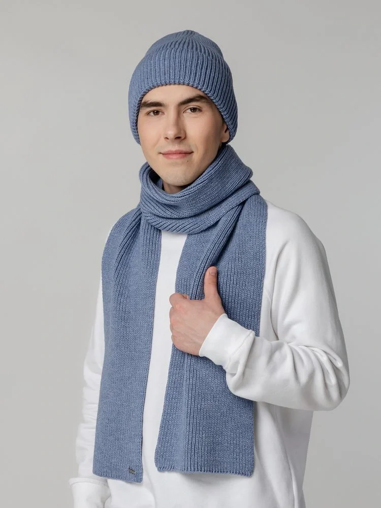 Шарф Tommi, голубой меланж - фото 7