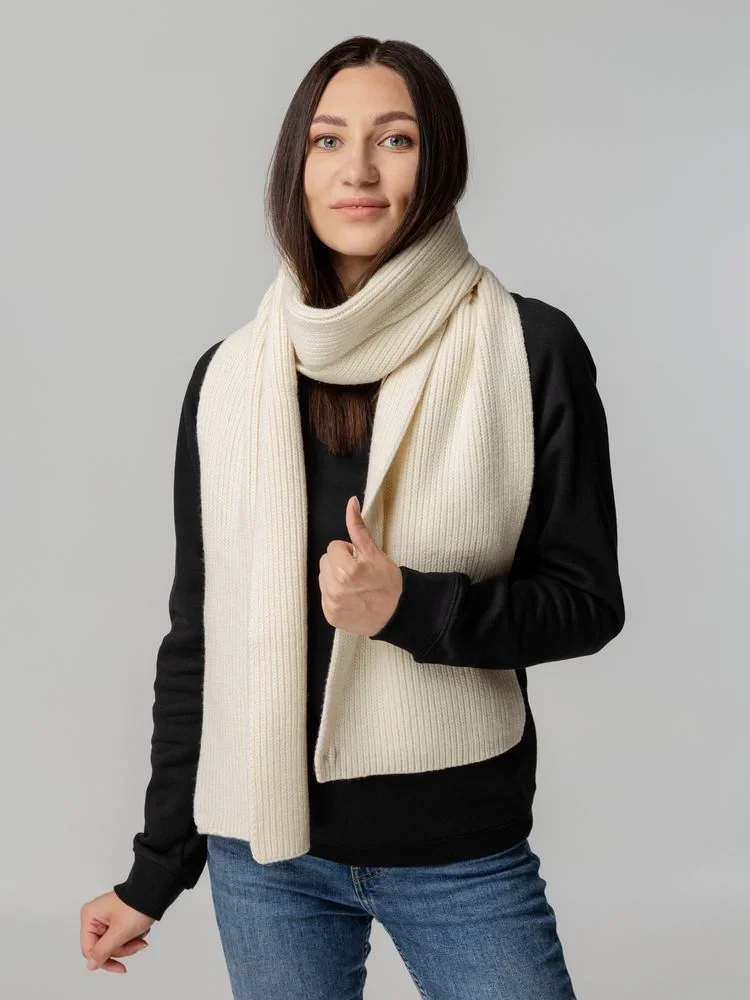 Шарф Tommi, молочно-белый (ванильный) - фото 6