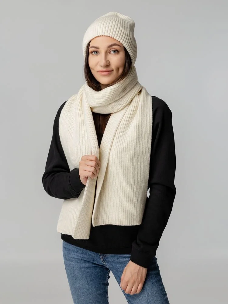 Шарф Tommi, молочно-белый (ванильный) - фото 7