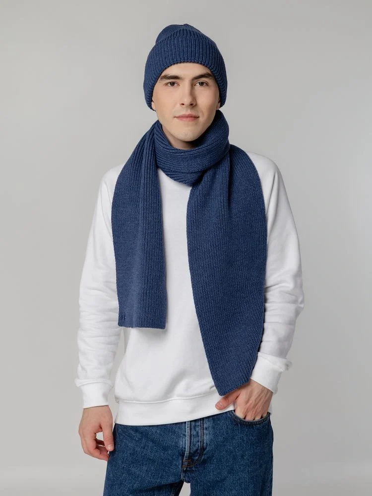 Шарф Tommi, синий меланж - фото 7