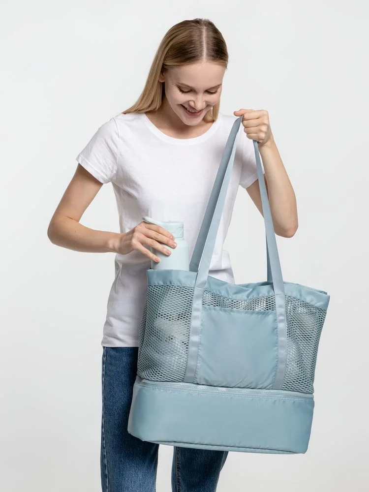 Шопер с термоотделением Verkko, серо-голубой - фото 10