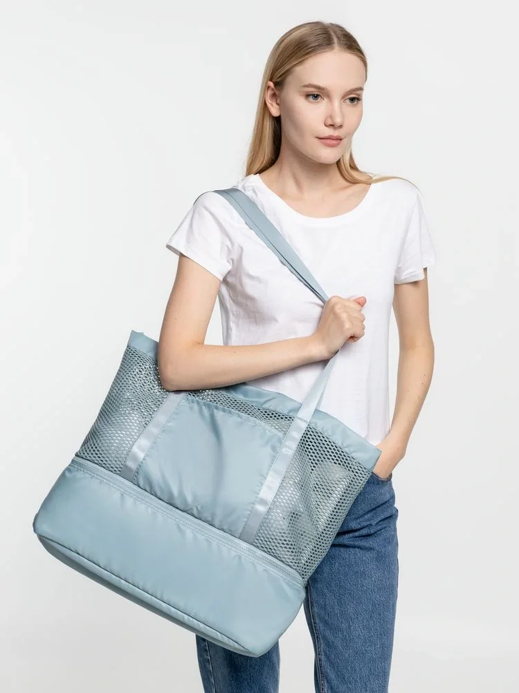 Шопер с термоотделением Verkko, серо-голубой - фото 9