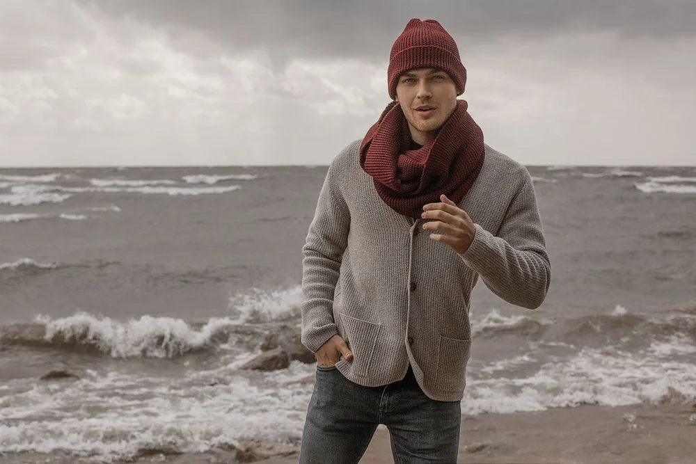 Снуд Brugge, бордовый - фото 9