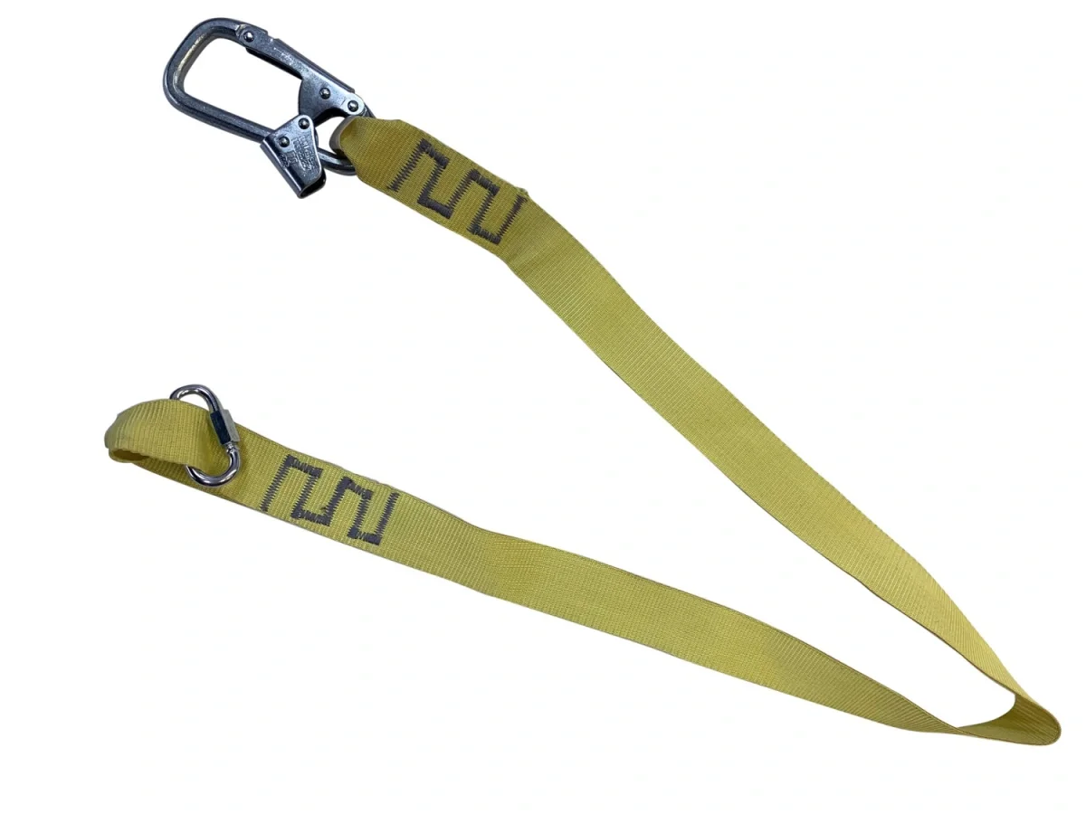 Строп ленточный "ОкаПром" с двумя карабинами тип А (Ог, КТ1, КС) (огнеупорный)