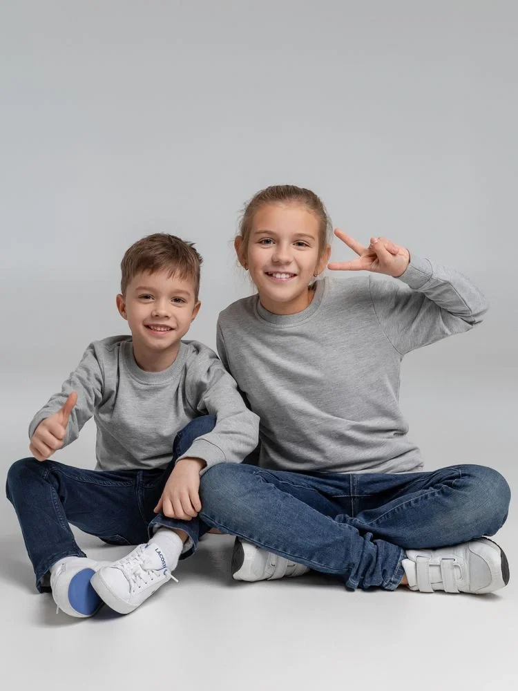 Свитшот детский Toima Kids 2.0, серый меланж - фото 11