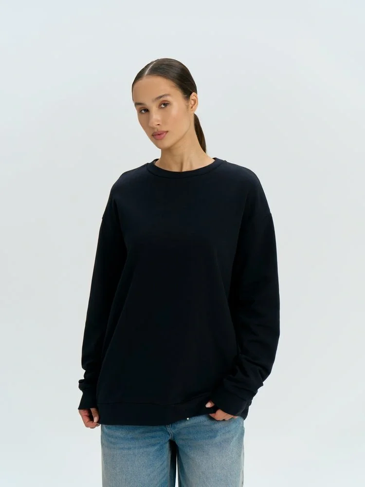 Свитшот оверсайз унисекс Omnifit, черный - фото 11