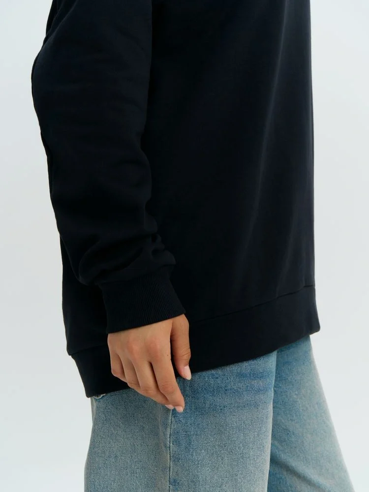 Свитшот оверсайз унисекс Omnifit, черный - фото 14