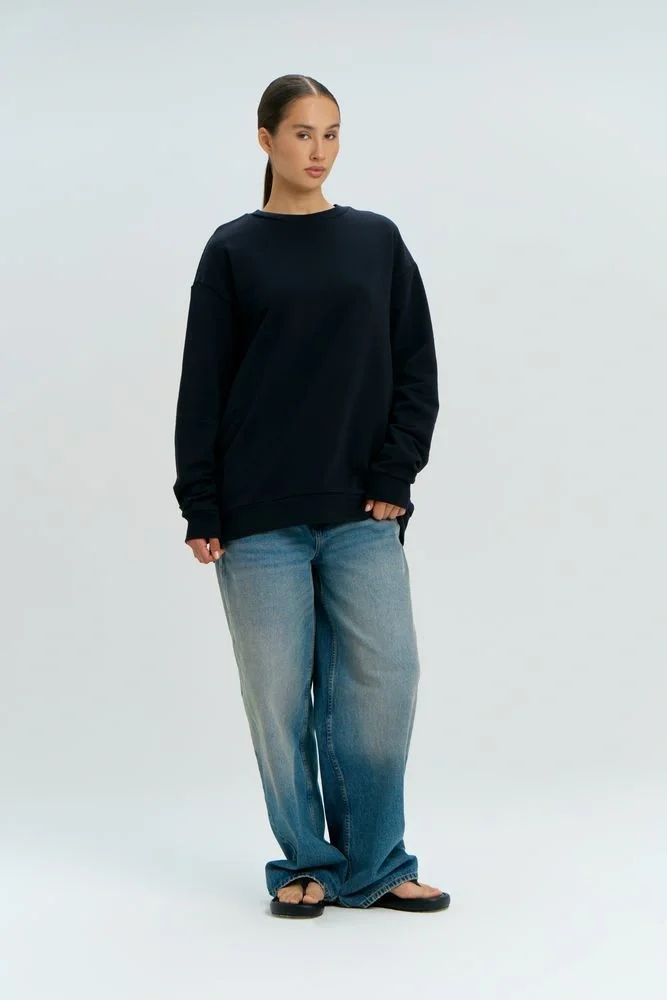 Свитшот оверсайз унисекс Omnifit, черный - фото 15