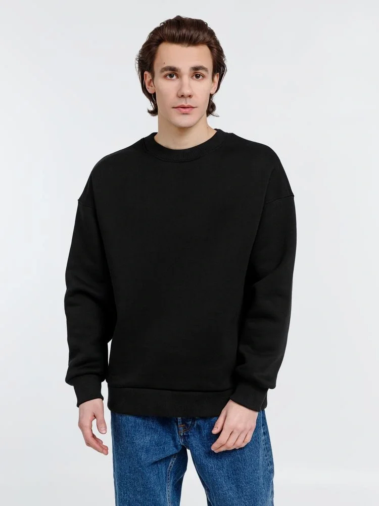 Свитшот оверсайз унисекс True Self, черный - фото 5