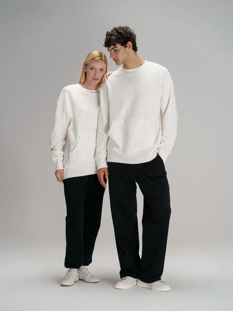 Свитшот оверсайз унисекс Vozduh, молочно-белый - фото 10