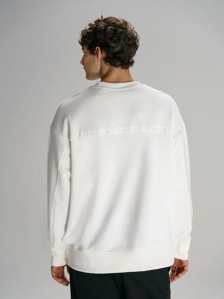 Свитшот оверсайз унисекс Vozduh, молочно-белый - фото 9