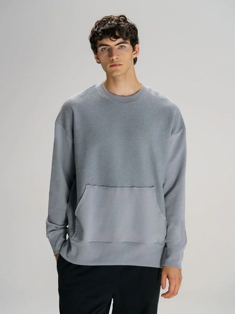 Свитшот оверсайз унисекс Vozduh, светло-серый - фото 9