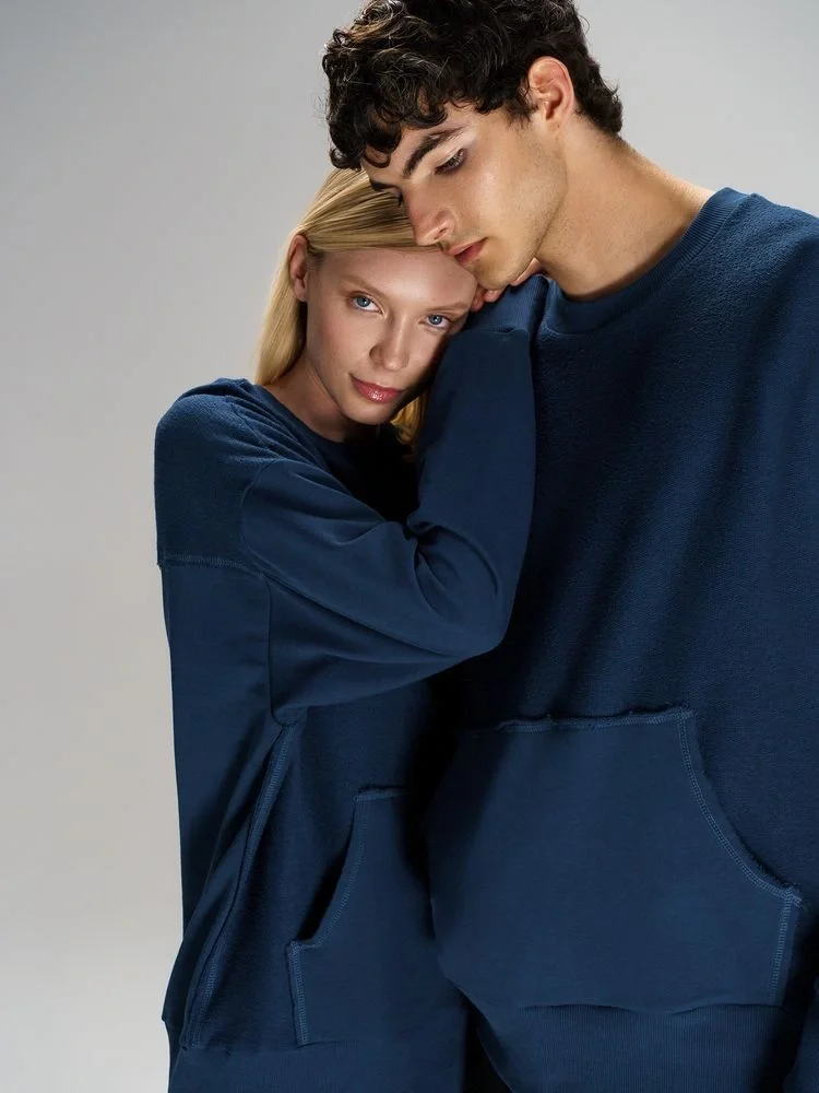 Свитшот оверсайз унисекс Vozduh, темно-синий - фото 10