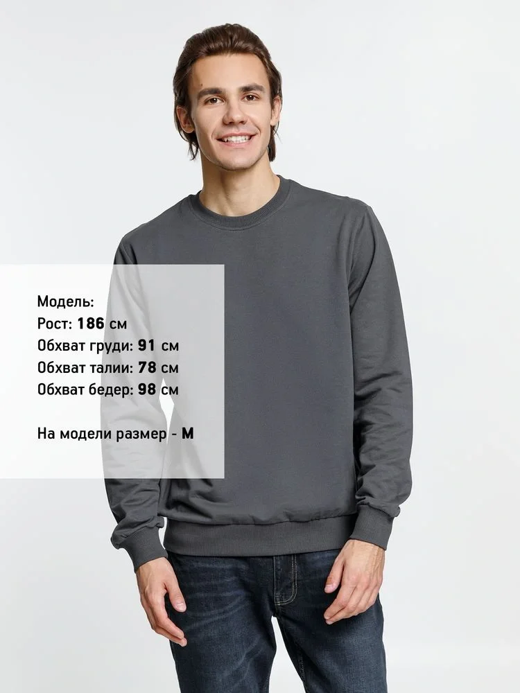 Свитшот Toima 2.0, темно-серый (графит) - фото 3