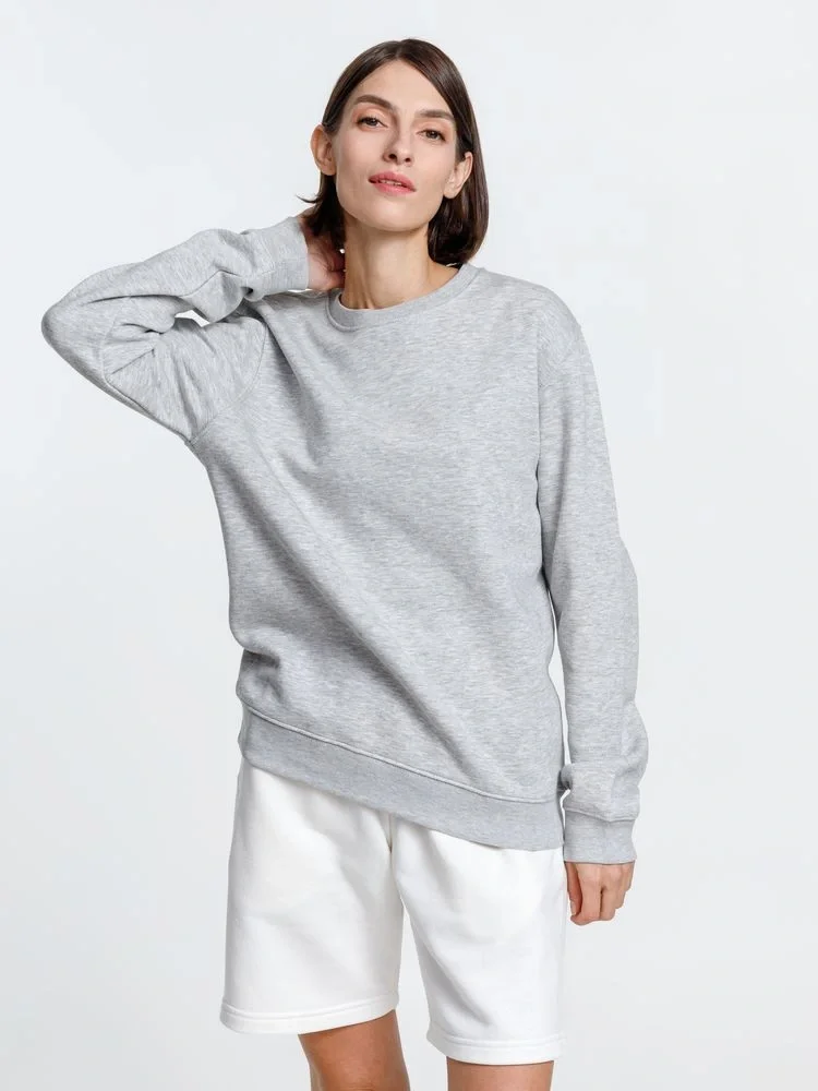 Свитшот унисекс Delta, серый меланж - фото 10