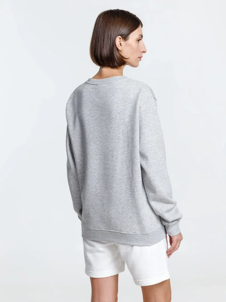 Свитшот унисекс Delta, серый меланж - фото 11