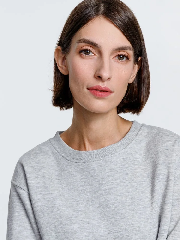 Свитшот унисекс Delta, серый меланж - фото 12