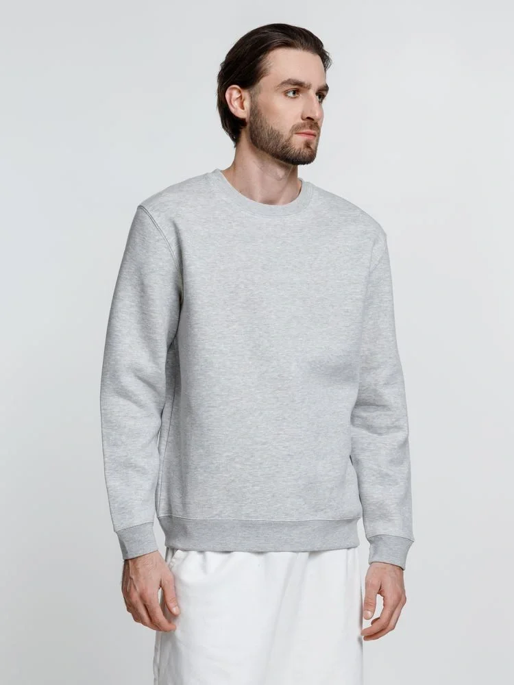 Свитшот унисекс Delta, серый меланж - фото 14