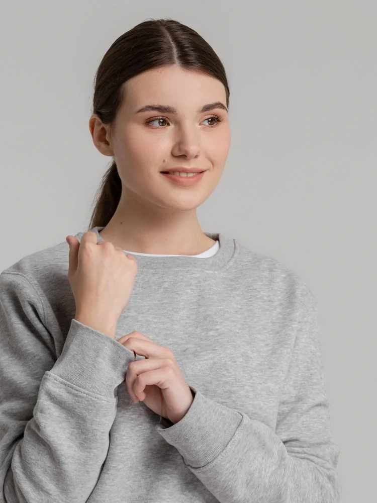 Свитшот унисекс King, серый меланж - фото 11