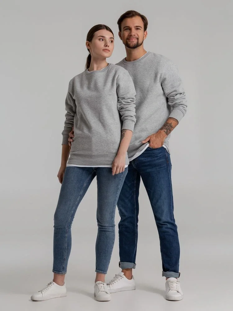 Свитшот унисекс King, серый меланж - фото 12