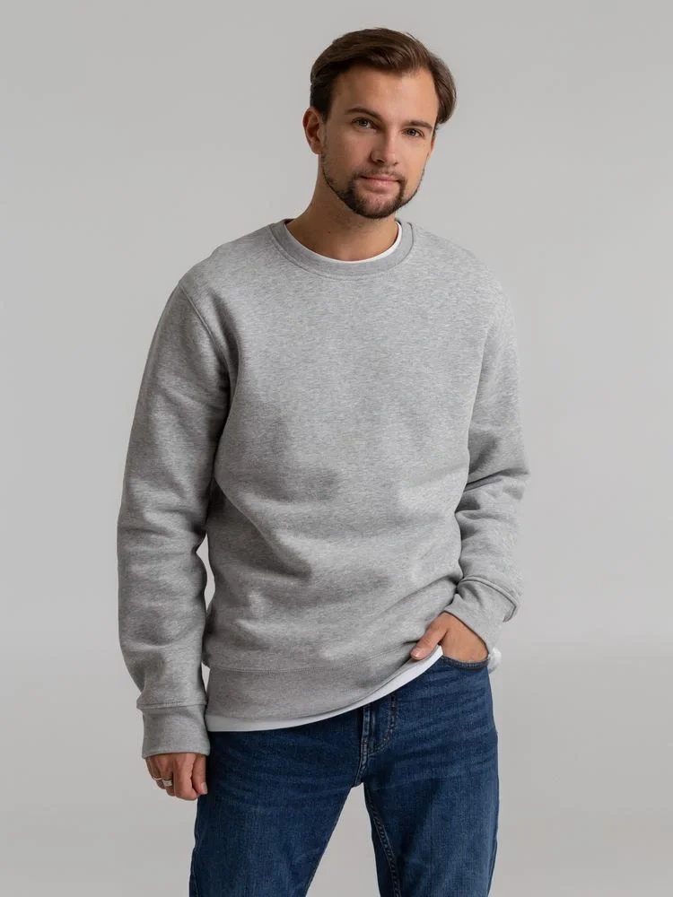 Свитшот унисекс King, серый меланж - фото 7