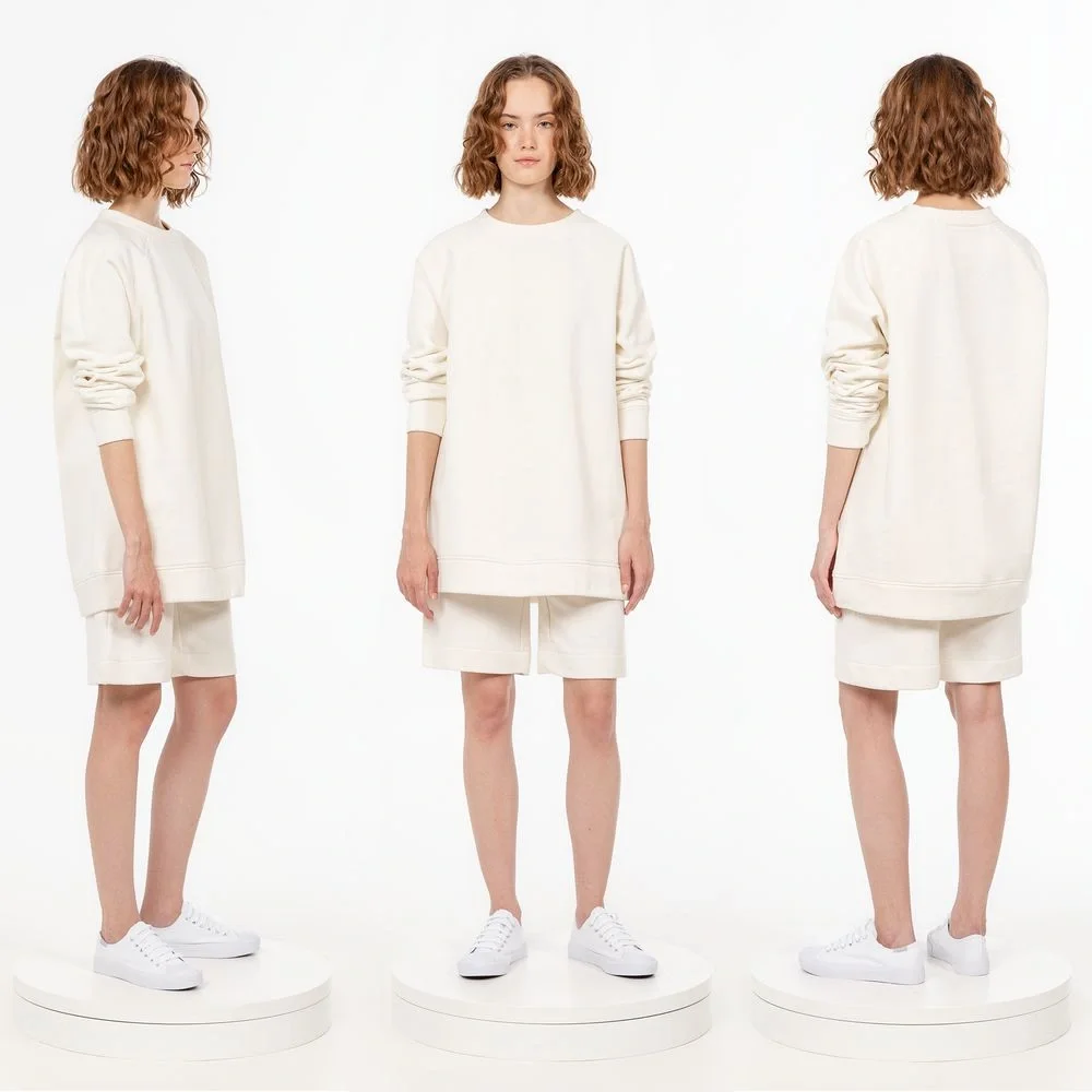 Свитшот унисекс S1, молочно-белый - фото 3