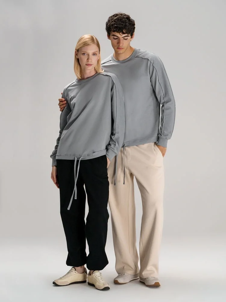 Свитшот унисекс Vozduh, светло-серый - фото 10