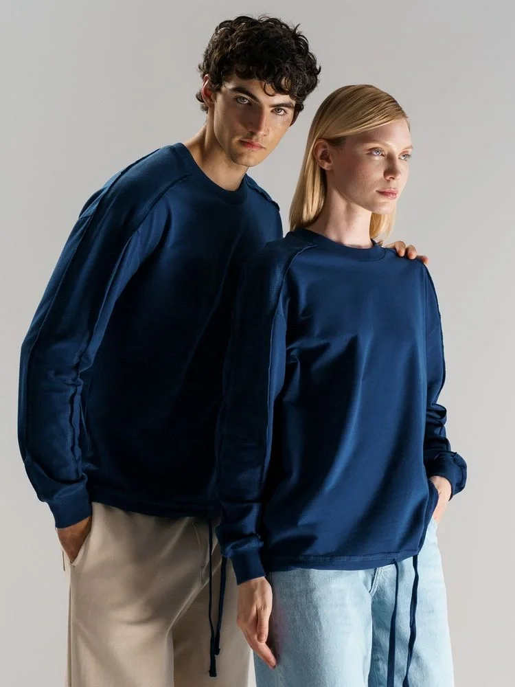 Свитшот унисекс Vozduh, темно-синий - фото 10