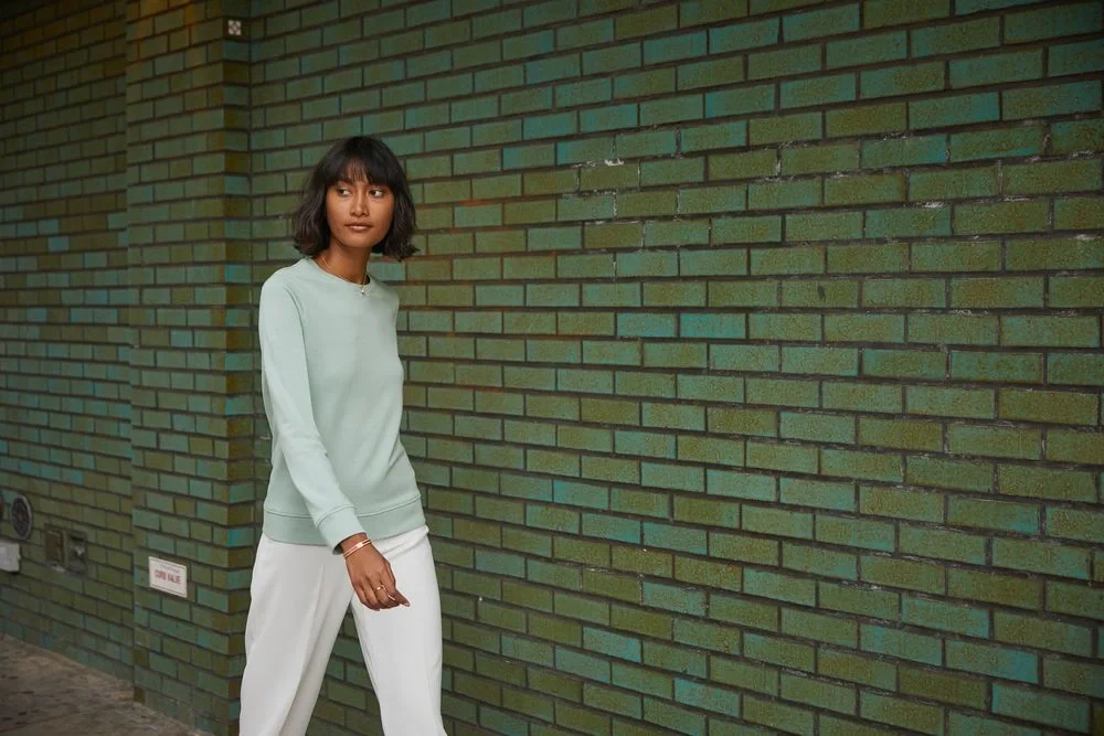 Свитшот женский BNC Inspire (Organic), зеленый - фото 6