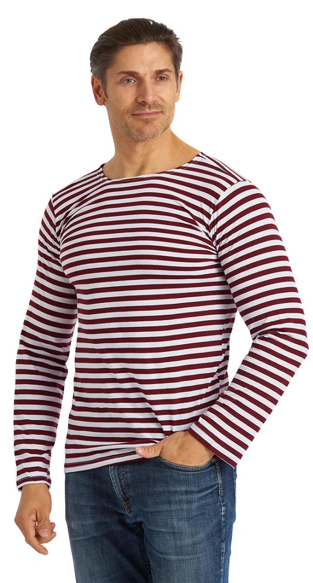 Тельняшка с начесом, длинный рукав, краповая (внутренние войска)