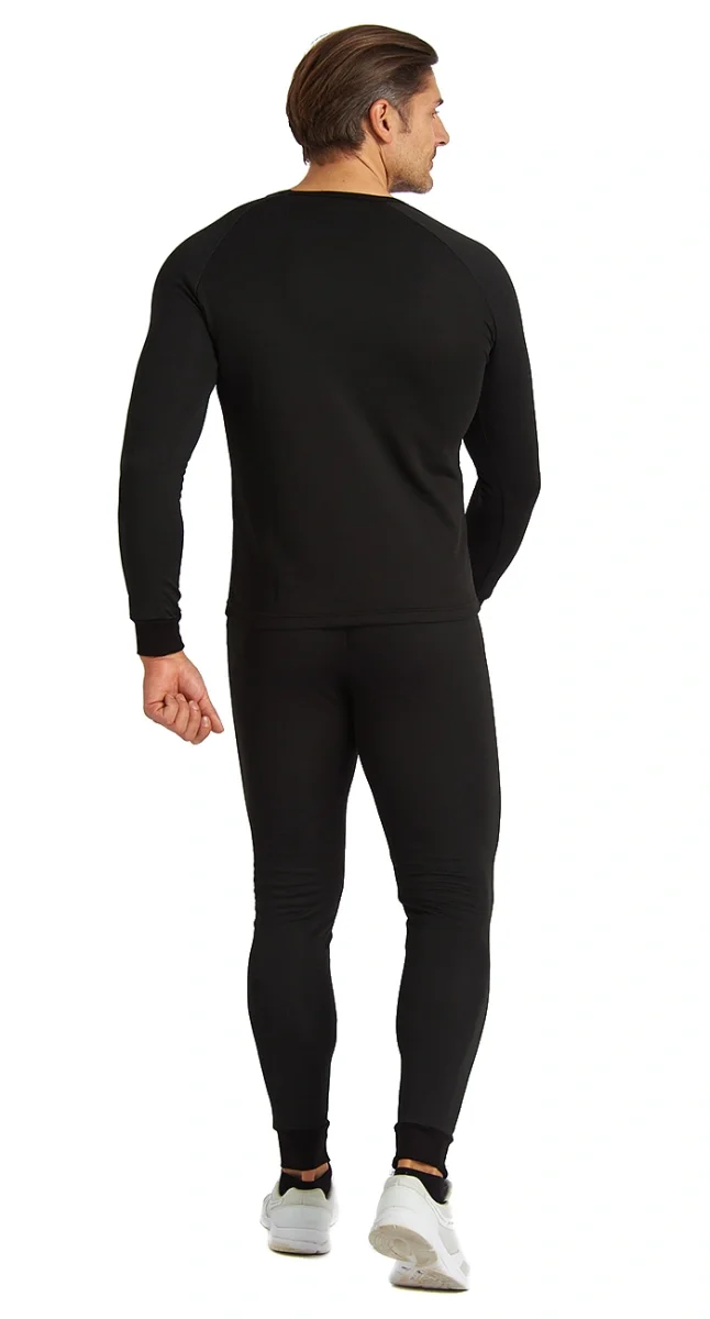 Термобельё LS для средней активности, кальсоны и фуфайка, черное РАСПРОДАЖА 20% - фото 8