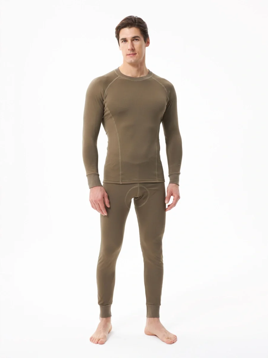 Термобельё в комплекте (фуфайка. кальсоны) EcoDry RealMan хаки - фото 1