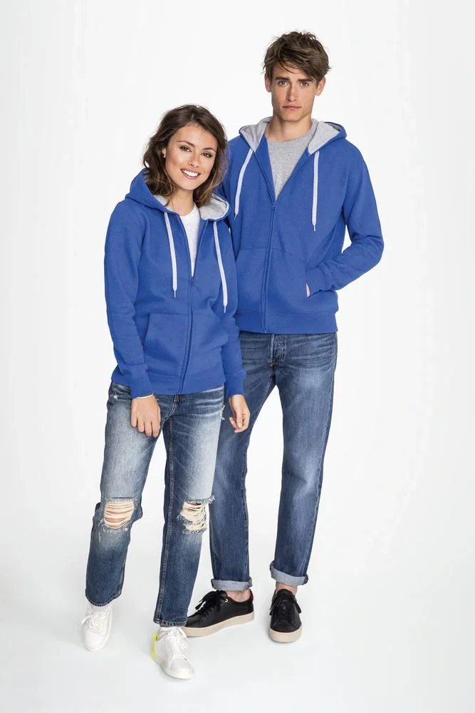 Толстовка мужская на молнии Soul Men 290 с контрастным капюшоном, белая - фото 6