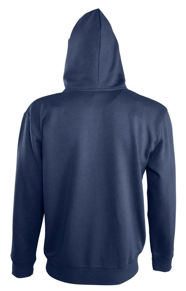 Толстовка мужская на молнии Soul Men 290 с контрастным капюшоном, темно-синяя - фото 3