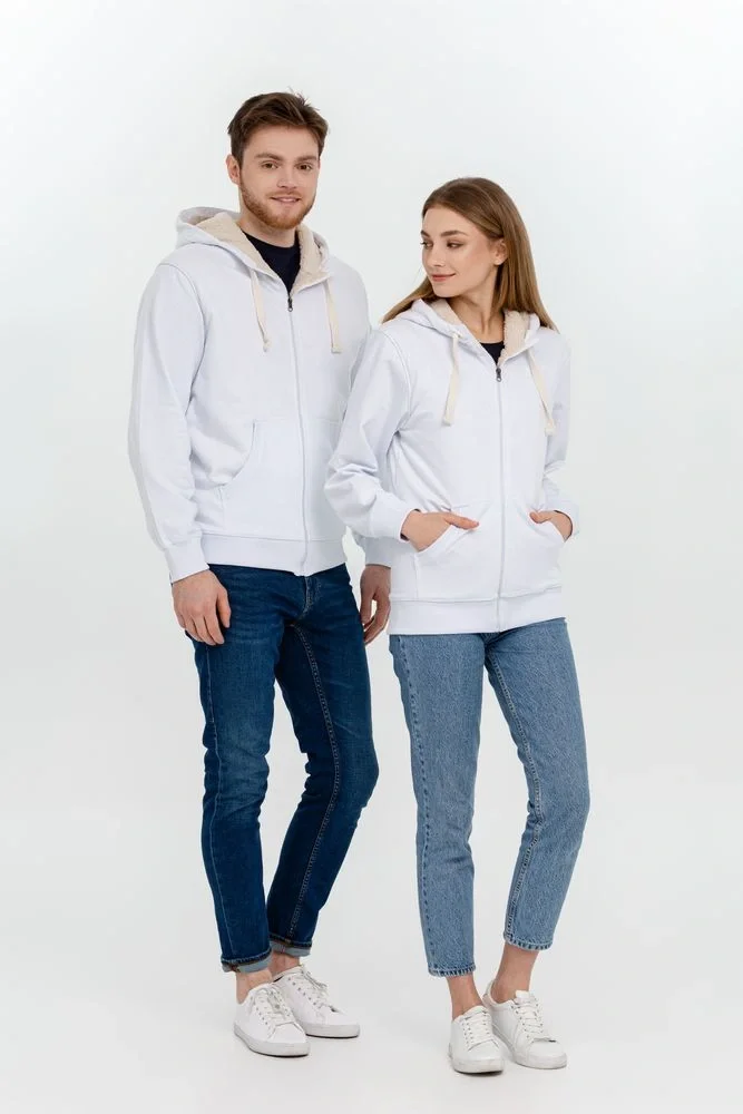 Толстовка на молнии Kulonga Sherpa, белая - фото 10