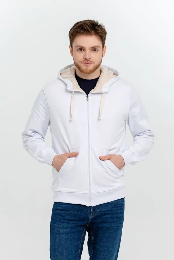 Толстовка на молнии Kulonga Sherpa, белая - фото 8